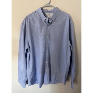 Frank & Eileen Mens size XXL Shirt Medium Blue Plaid Finbar Button Down